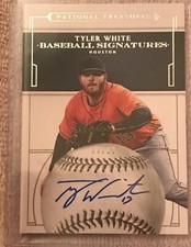 2019 Panini National Treasures TYLER WHITE Baseball Signatures Auto SP 17/99