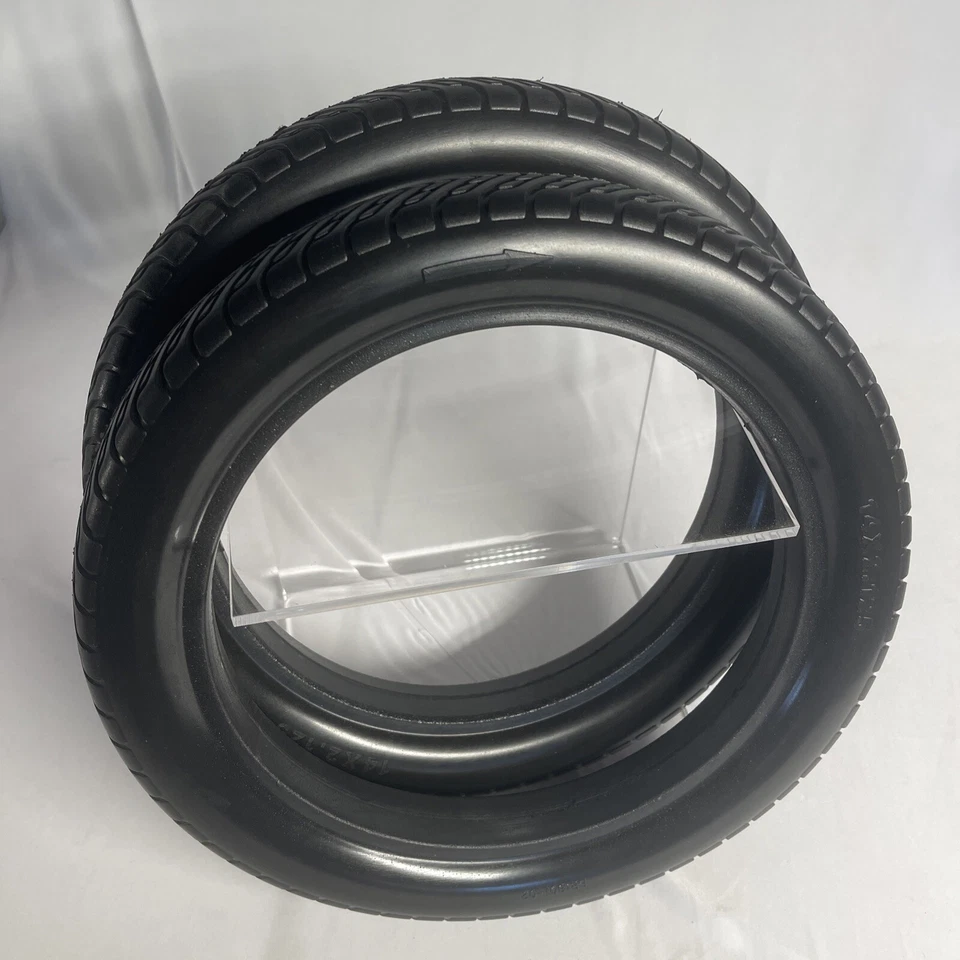 Paquete de 2 neumáticos tubeless a prueba de pinchazos 14X2.125 para BMX, bicicletas plegables, patinetes eléctricos Foto 4 de 4