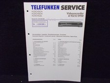 Telefunken Service Manual, Video Recorder A932e/5950, Ge English K-325-20