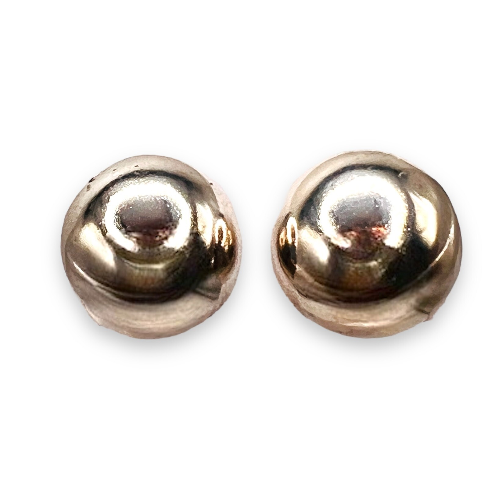 Vintage Solid 925 Sterling Silver Button Post Ear… - image 1