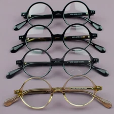 Vintage Acetate Eyeglasses Round Style Reading Glasses Classic Men Women Retro