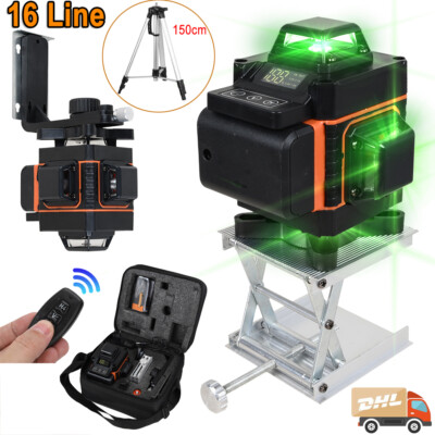 Laser Level Wasserwaage 16-Linien Laser-Wasserwaage 360° Mit Stativ – Selbstnivellierend Für Präzise Ausrichtung Kreuzlinienlaser Grün 360