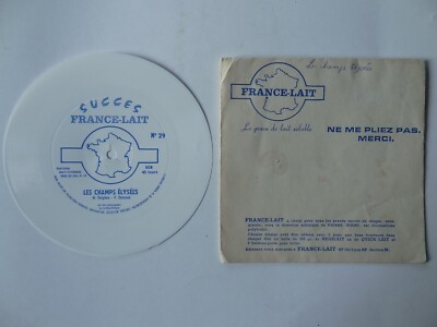 weiche Scheibe Polyvinyl 45 t France Lait N°29 Les Champs Elysées Pierre Delanoé