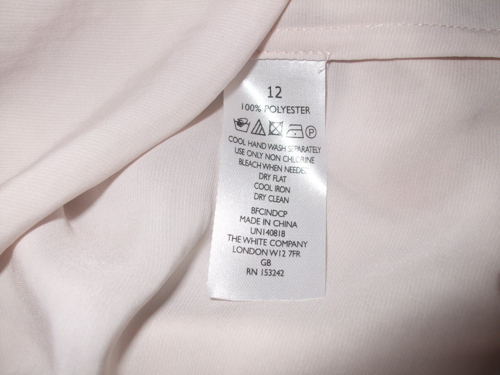 The White Company Baby Pink Wrap Blouse size 12 eBay