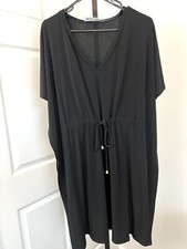 Calvin Klein Bat Wing Black Dress  V neck Size 8