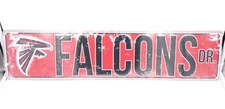 Atlanta Falcons DR Licensed NFL Distressed Street Aluminum Wall Man Cave Sign