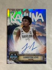 2024-25 Bowman Chrome University Big Kahuna Langston Love Auto Case Hit Baylor