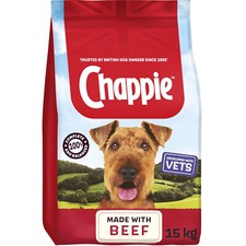 15kg Chappie Complete Adult Dry Dog Food - Beef & Whole Grain Cereal 2.40 per kilo