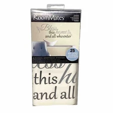 RoomMates Wall Decals Bless This Home And All Who Enter Peel N Stick Reposition