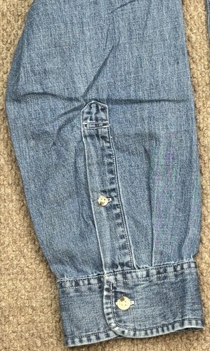 J.Crew Chambray Men's Button Down Long Sleeve Denim Shirt Size XL - Picture 2 of 11