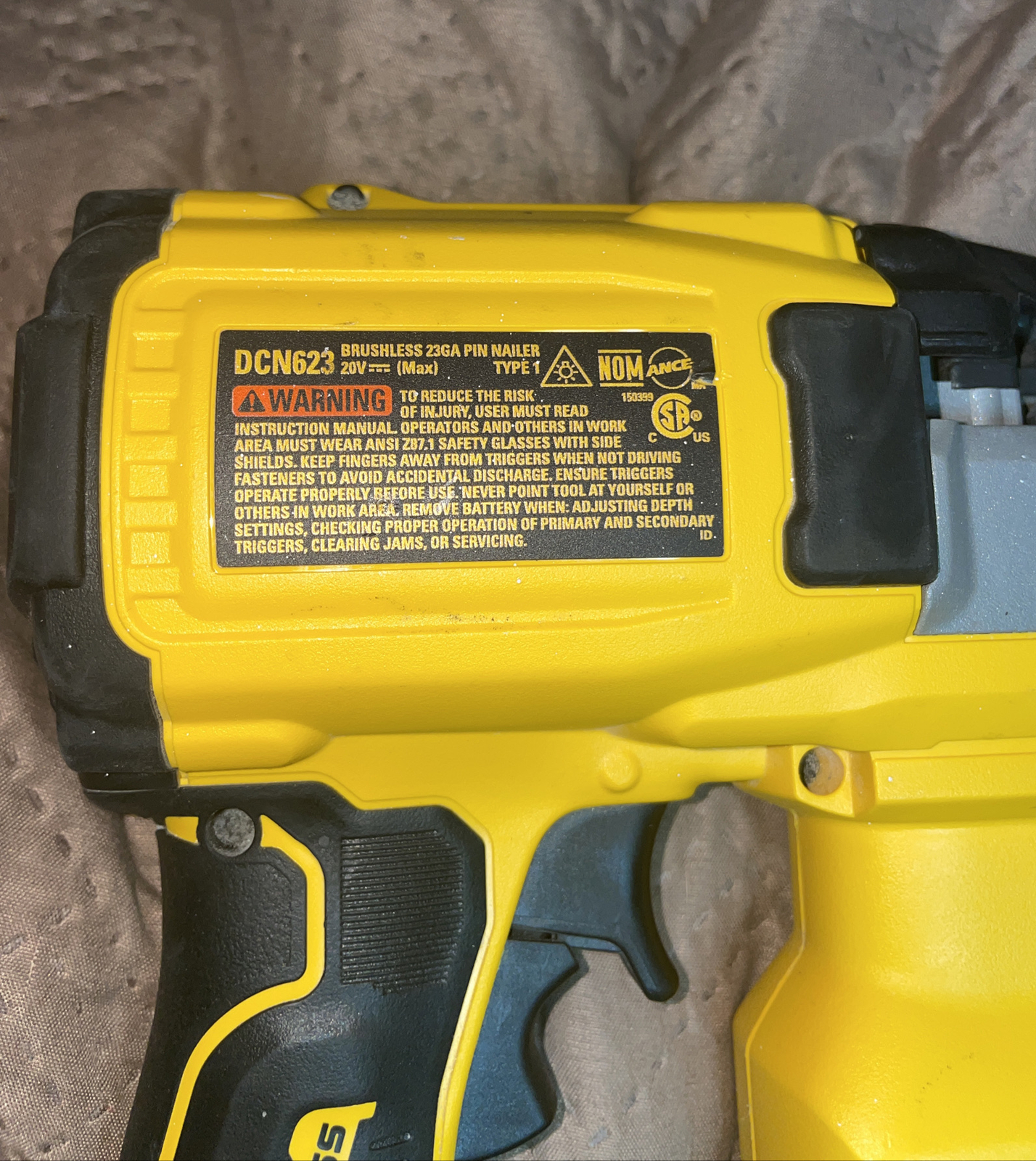 DEWALT DCN623. MICRO PIN NAILER.🔥TYPE 1 BRUSHLESS 23GA (20maxV) used ⚡️