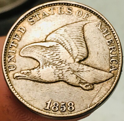 1858 Flying Eagle Cent Penny 1C Large Letters Ungraded Choice US Coin CC26694
