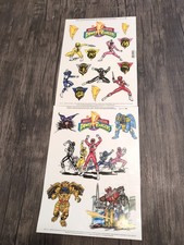 Vintage 90s Mighty Morphin Power Rangers Window Cling Decals 20 Stickers  94 NEW