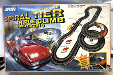 Artin Spiral Tier Triple Climb Road Racing Original Box Track Cars Vtg UNTESTED