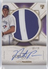2021 Topps Definitive Collection Relic Purple 1/10 Nate Pearson Auto 12i0