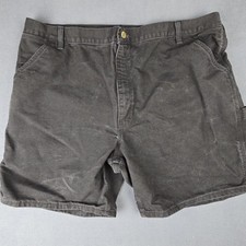 Vintage 1997 Carhartt Shorts Mens Black Canvas Carpenter WU1905 USA Size 44