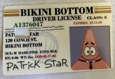 Spongebob Patrick Star Credit Debit Card Sticker Skin Pre-cut Small Chip Decal