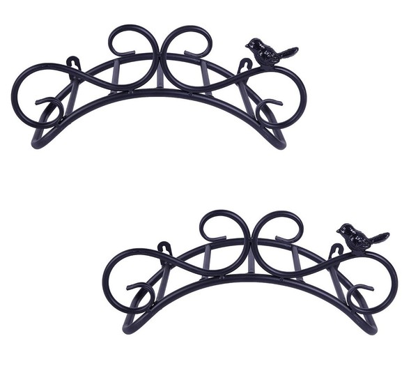 2 X Gartenschlauchhalter Gusseisen Gartenschlauch Halterung Wandschlauchhalter-image