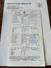 Scorecard 1960 Somerset v Kent