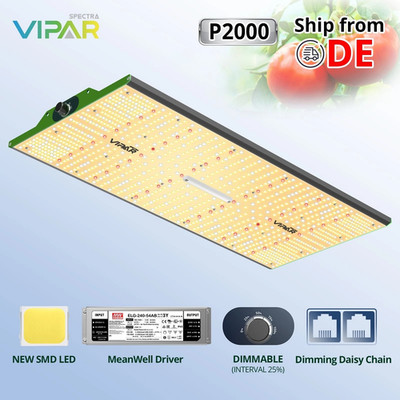 VIPARSPECTRA NEW P2000 LED Grow Light Vollspektrum pflanzenlampe Indoor Bloom IR