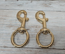 3 1/2" Solid Brass snap/clasp with 1" round swivel eye, Lead rope, Reins 2 Pack