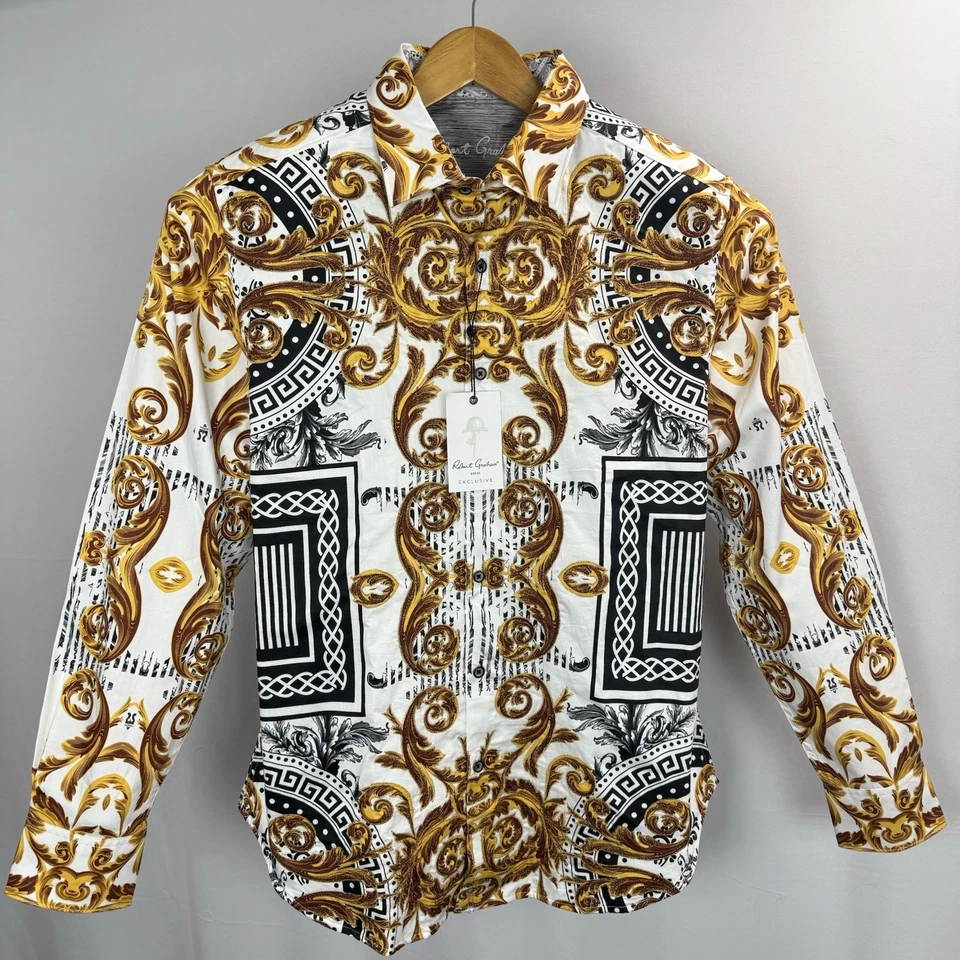 Robert Graham Embroidered Paisley Floral Button-Up Shirt Mens Large Exclusive LS - Image 2 of 4