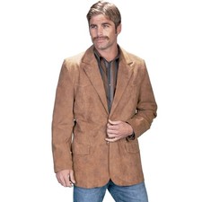 SCULLY Men  s Leather Western Sportcoat Single Button Blazer size 48