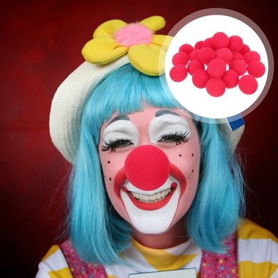 Set of 2 Clown Nose Sponge Ball Child Cosplay Prop Decor Carnival Supply