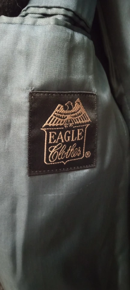Gabardina de Colección Eagle Clothes Para Hombres 100% Lana Gris Hecha en EE. UU. Talla 40 S Dinero Antiguo Foto 2 de 4