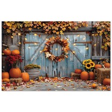 Fall Photography Backdrop Autumn Pumpkin Harvest Backdrop Photo Props Thanksg...