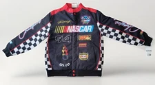 Nascar racing boys bomber jacket size small 6/7 black