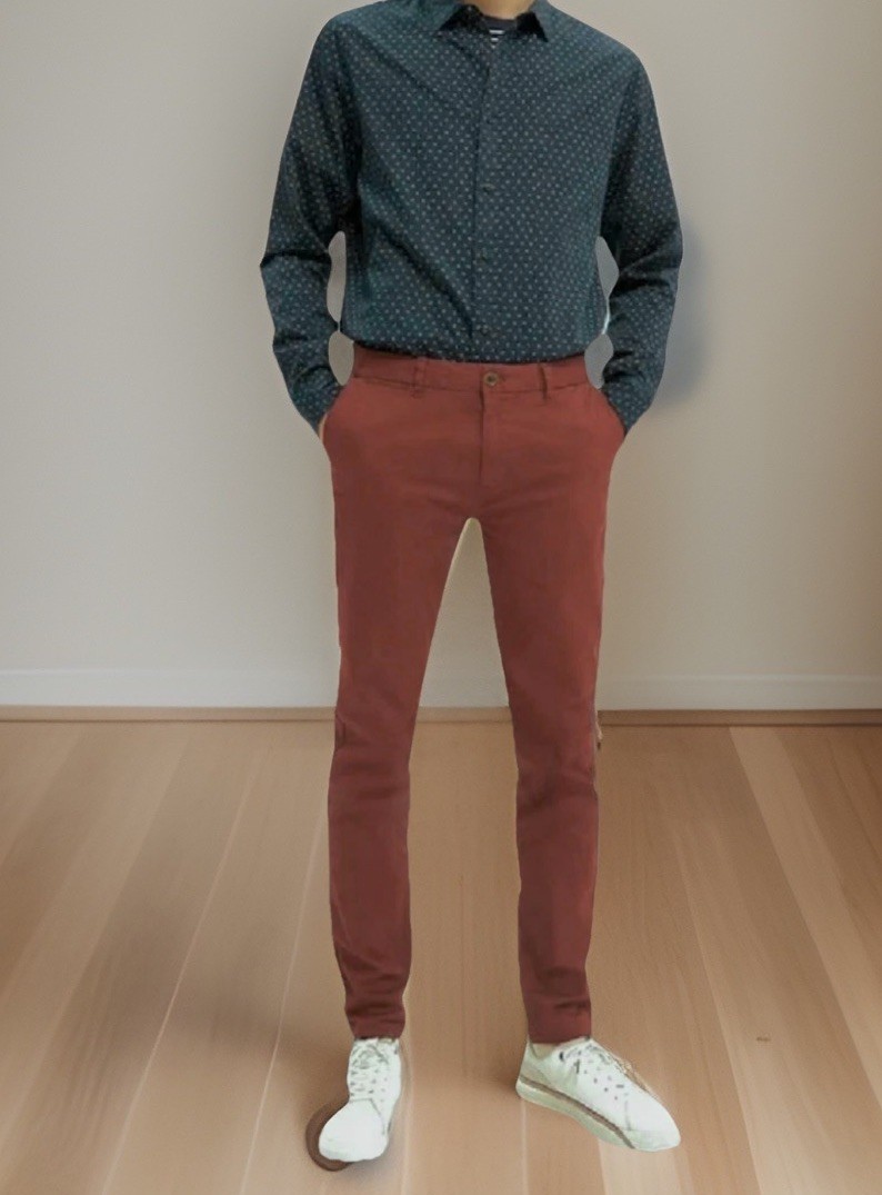 SCOTCH & SODA Chino Pants STUART Mens 31x32” Burgundy Cotton
