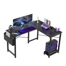  L Shaped Desk - Computer Desk Corner Desks Gaming Desk PC Table with CPU Black