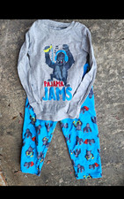 New Boy's Simple Joys Carters Fleece Gorilla Blue Gray Soft Pajama Set, size 5