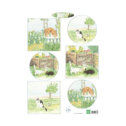 Marianne Design A4 Cardtoppers Cutting Sheet - Tiny's Cats IT609