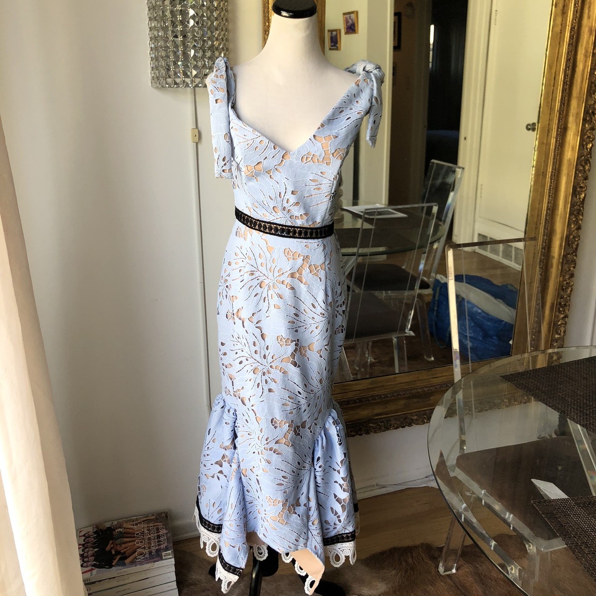 Zimmerman Elegant Blue eyelid Floral midi Dress size 6 | eBay Zimmerman Elegant Blue eyelid Floral midi Dress size 6 | eBay