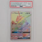 Pokemon 2018 Celestial Storm Rayquaza GX 177/168 PSA 9 Holo Full Art Secret