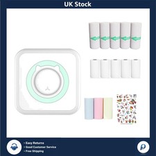 Compact Pocket Photo Printer - Inkless Wireless Mini 3.1x3.1x1.4in 13 Rolls