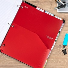 8-Tab Binder Dividers with Pocket Multicolor: 11.5" x 9.75", 8-Pack