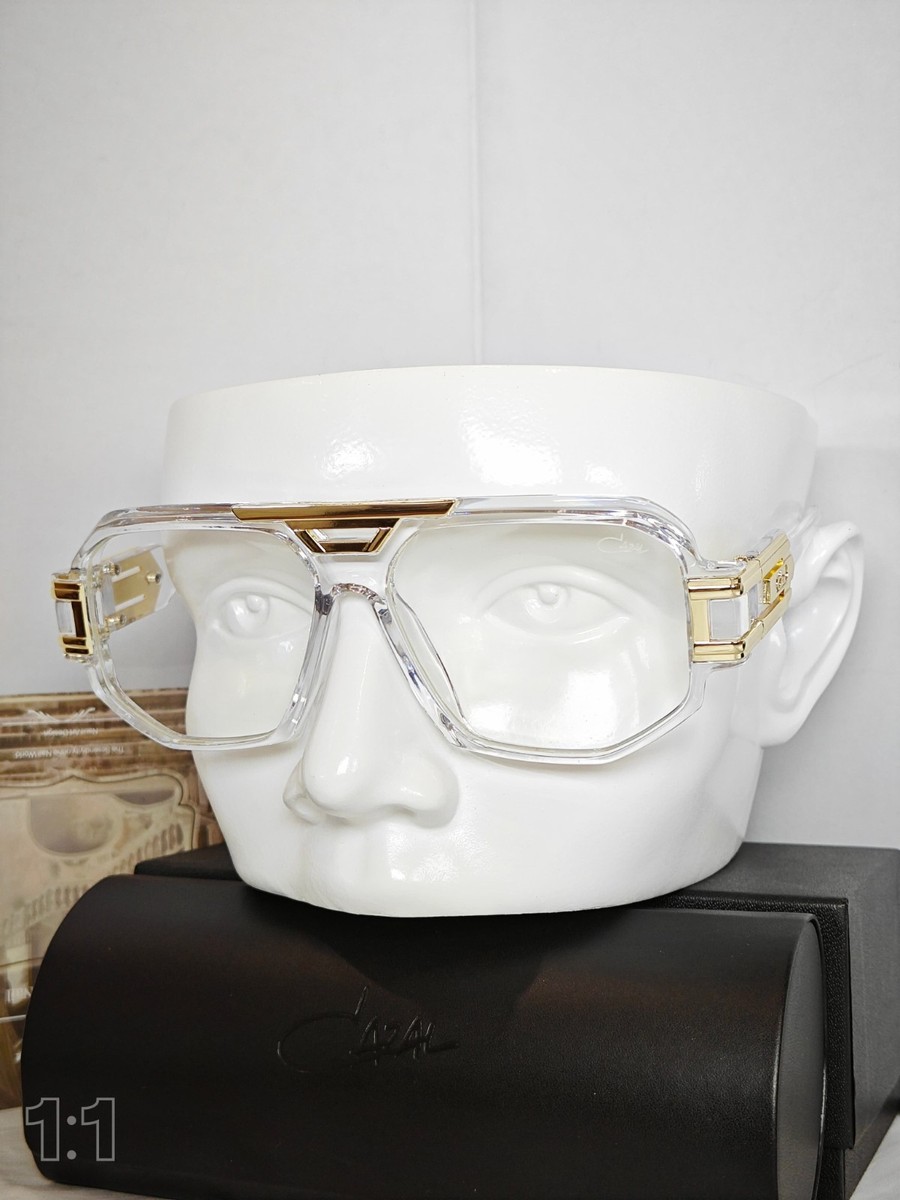 Cazal Tinted Glasses Sunglasses Women Men Eyewear Clear Golden