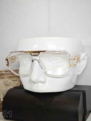 Cazal Tinted Glasses Sunglasses Women Men Eyewear Clear Golden