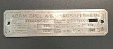 GM Opel Rekord D L Schild Luxus Ausstattung Original Typenschild Typ 17 Limo 4T