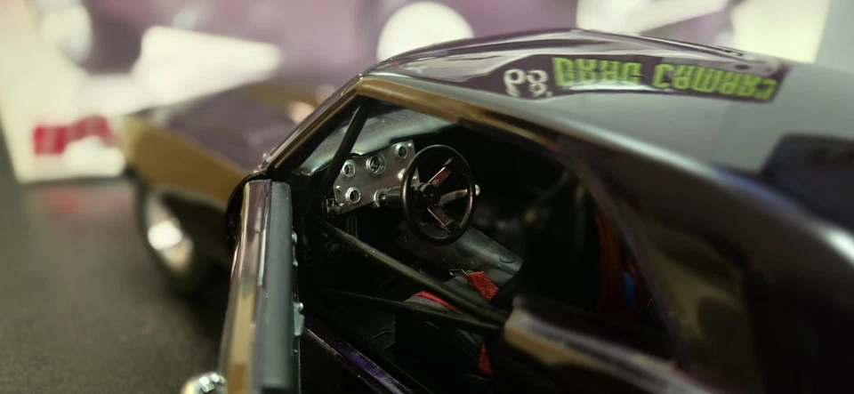 GMP 1/18 diecast 68 Drag Camaro PURPLE metallic 1968 Chevy G1800309 - Image 3 of 4