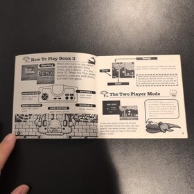Bonk 3 Bonk&rsquo;s Big Adventure Turbo CD Duo TurboGrafx 16 Manual Booklet ONLY