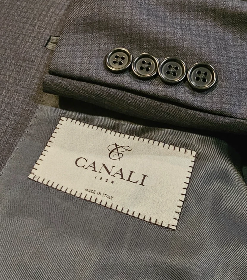 Chaqueta Blazer LkNw Canali 1934 Hecha en Italia Lana Doble Ventilación Cosida Solapa 44R Foto 2 de 4