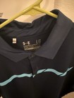 Under Armour Golf Shirt. Navy. Men’s Large. Logo On Sleeve. — photo 2