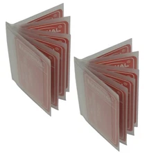 Set Of 2-6 Page Plastic Wallet Insert For Bifold Billfold Or Trifolds