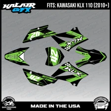Graphics Kit for Kawasaki KLX110 KLX110R/RL (2010-2024)Lethal Series - Green