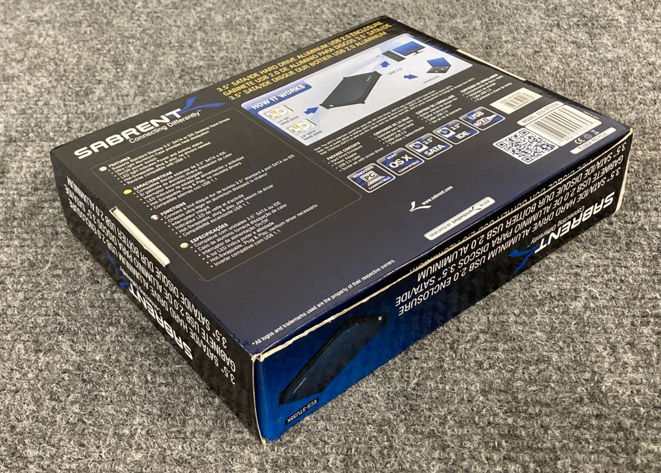 Lot of 6 Sabrent ECS-STU35K 3.5 In. SATA/IDE Hard Drive Enclosures -Open Box- - Image 2 of 4