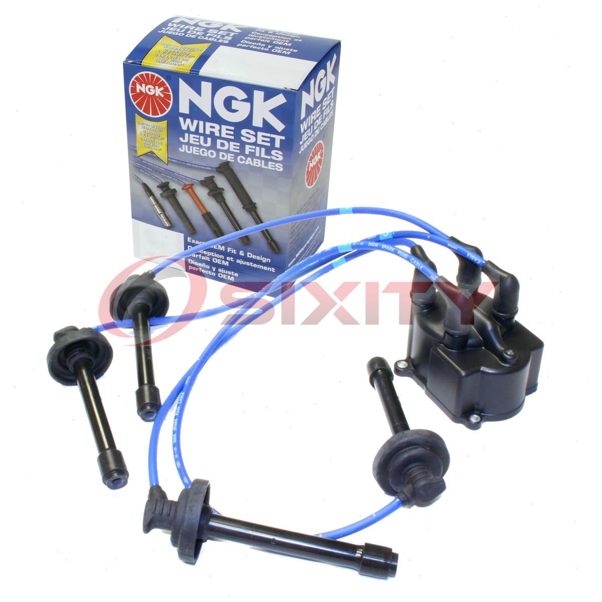 NGK 8125 RC-TE16 Spark Plug Wire Set for JH-147 CHU401 9980 96494 86494 wd